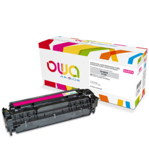 Cartouche Laser OWA remanufacturée pour HP CF383A - Magenta - 2700p