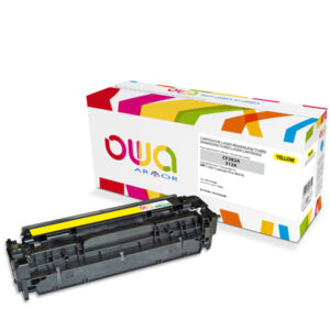 Cartouche Laser OWA remanufacturée pour HP CF382A - Jaune - 2700p