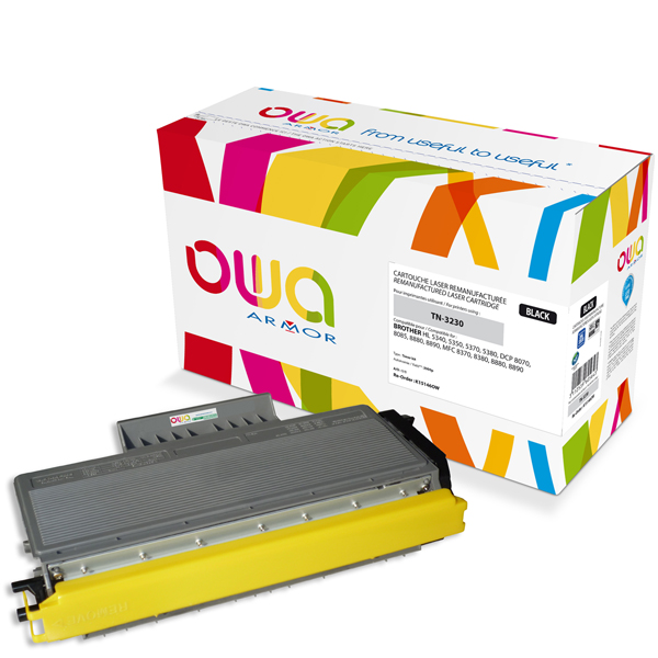 Cartouche Laser OWA remanufacturée pour BROTHER TN-3230 - Noir - 3000p