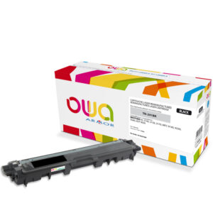 Cartouche Laser OWA remanufacturée pour BROTHER TN-241BK - Noir - 2500p