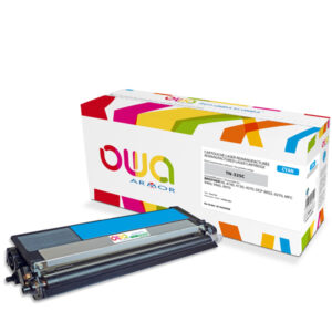 Cartouche Laser OWA remanufacturée pour BROTHER TN-325C - Cyan - 3500p HC
