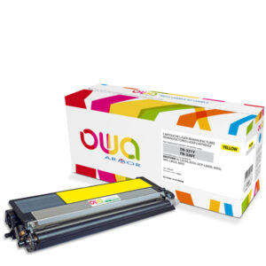 Cartouche Laser OWA remanufacturée pour BROTHER TN-326Y - Jaune - 3500p