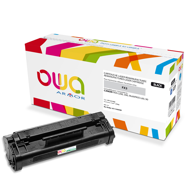 Cartouche Laser OWA remanufacturée pour CANON 1557A020 - Noir - 2700p