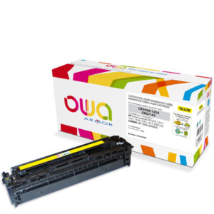 Cartouche Laser OWA remanufacturée pour HP CB542A - Jaune - 1400p
