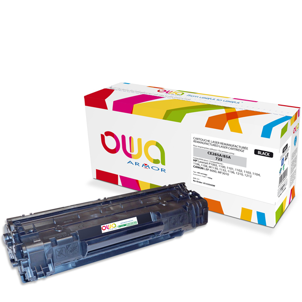 Cartouche Laser OWA remanufacturée pour HP CE285A - Noir - 1600p