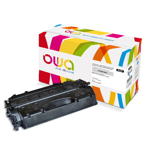 Cartouche Laser OWA remanufacturée pour HP CF280X - Noir - 6900p HC