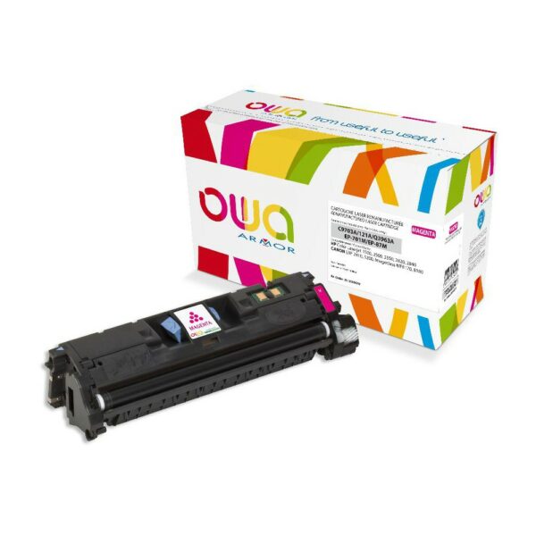 Cartouche Laser OWA remanufacturée compatible HP C9703A et HP Q3963A - Magenta - 4000p
