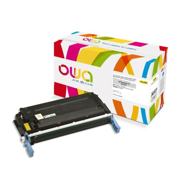 Cartouche Laser OWA remanufacturée compatible HP C9722A - Jaune - 8000p