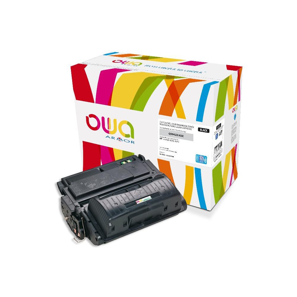 Cartouche Laser OWA remanufacturée compatible HP Q5942X - Noir - 30000p