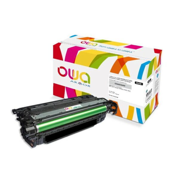 Cartouche Laser OWA remanufacturée compatible HP CE260X - Noir - 17000p