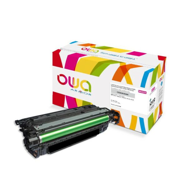 Cartouche Laser OWA remanufacturée compatible HP CE263A - Magenta - 11000p