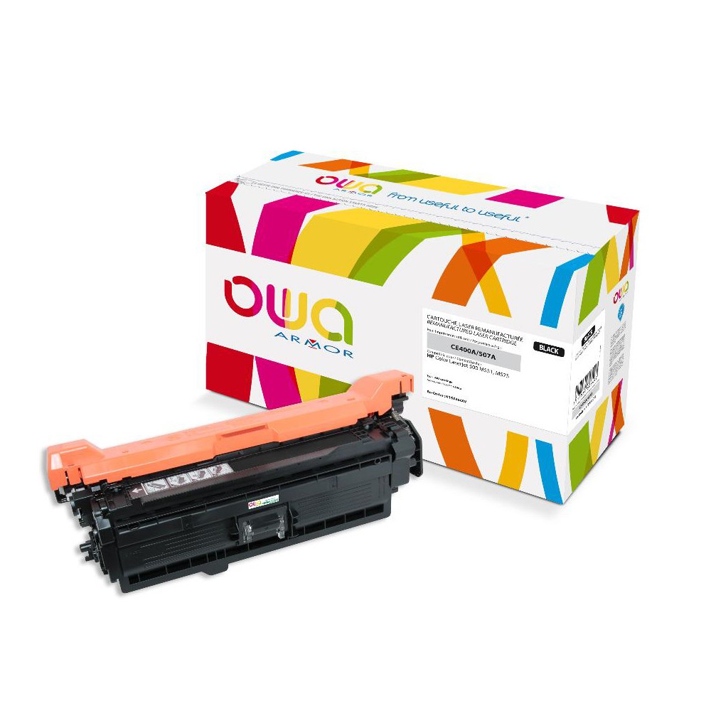 Cartouche Laser OWA remanufacturée compatible HP CE400A - Noir - 5500p