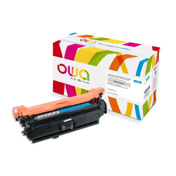 Cartouche Laser OWA remanufacturée compatible HP CE401A - Cyan - 6000p