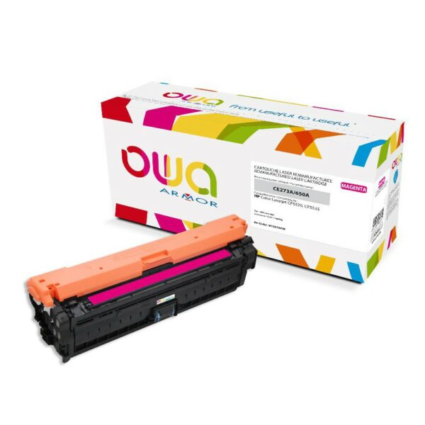 Cartouche Laser OWA remanufacturée compatible HP CE273A - Magenta - 15000p