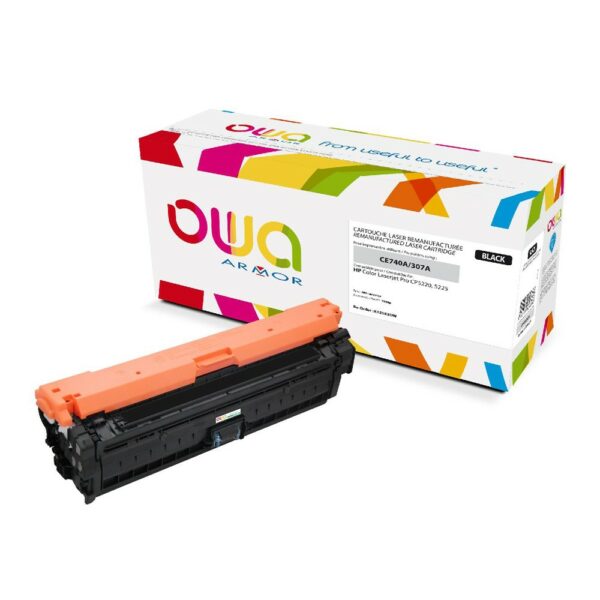 Cartouche Laser OWA remanufacturée compatible HP CE740A - Noir - 7000p