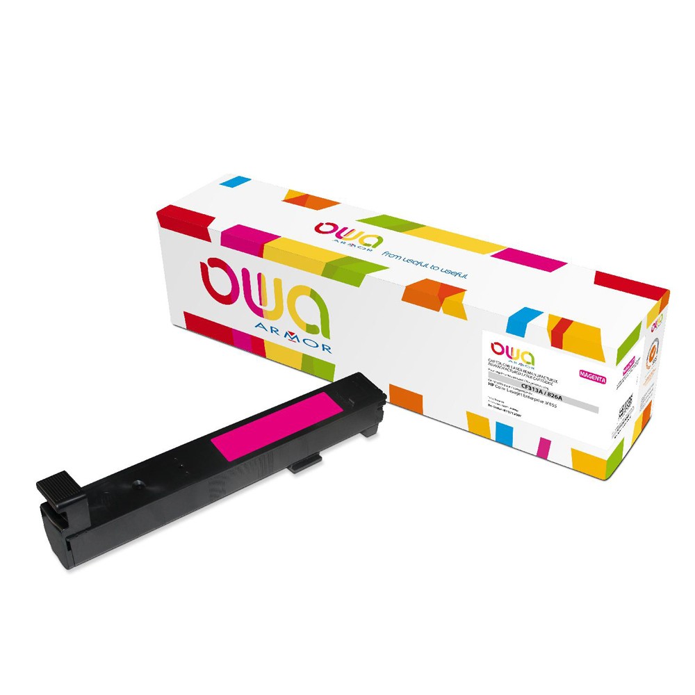 Cartouche Laser OWA remanufacturée compatible HP CF313A - Magenta - 31500p