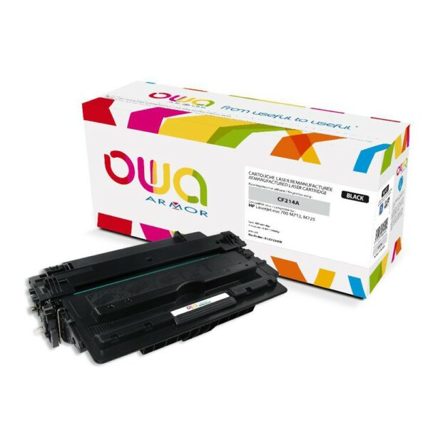 Cartouche Laser OWA remanufacturée compatible HP CF214A - Noir - 10000p