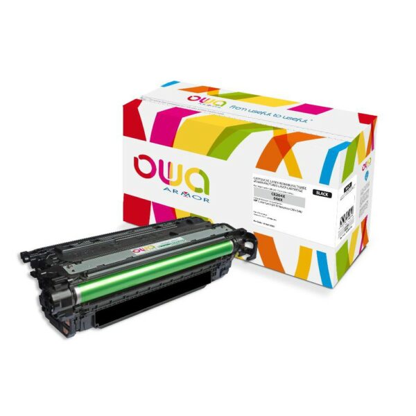 Cartouche Laser OWA remanufacturée compatible HP CE264X - Noir - 17000p