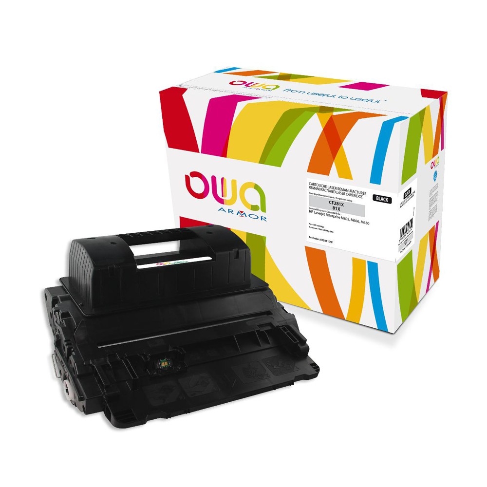 Cartouche Laser OWA remanufacturée compatible HP CF281X - Noir - 25000p
