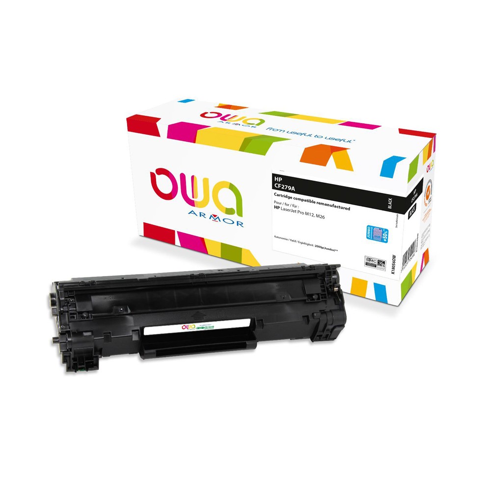 Cartouche Laser OWA remanufacturée compatible HP CF279A - Noir - 2000p