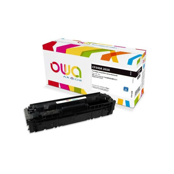 Cartouche Laser OWA remanufacturée compatible HP CF540A - Noir - 1400p