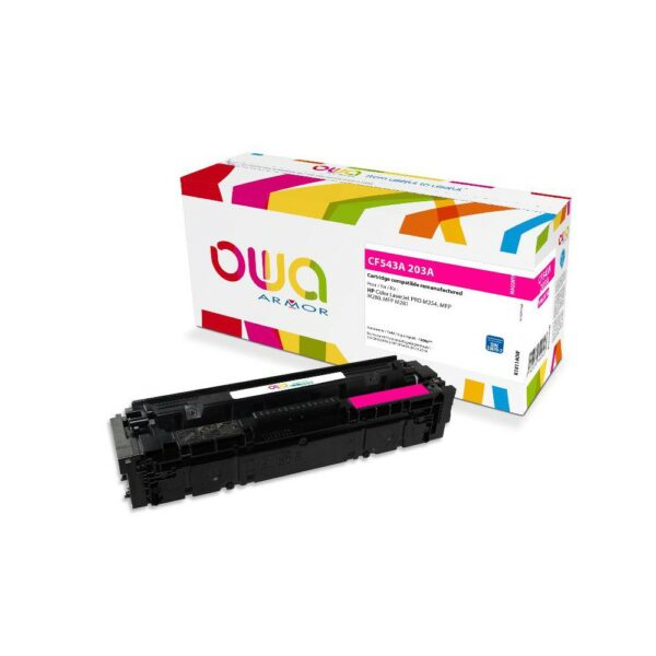 Cartouche Laser OWA remanufacturée compatible HP CF543A - Magenta - 1300p