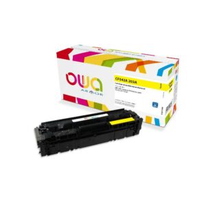 Cartouche Laser OWA remanufacturée compatible HP CF542A - Jaune - 1300p