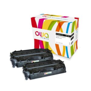 Cartouche Laser OWA remanufacturée compatible HP CE505X - Noir - 2 x 6500p