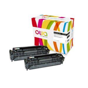 Cartouche Laser OWA remanufacturée compatible HP CC530A - Noir - 2 x 3500p