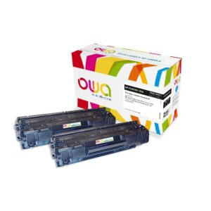 Cartouche Laser OWA remanufacturée compatible HP CE285A - Noir - 2 x 1600p