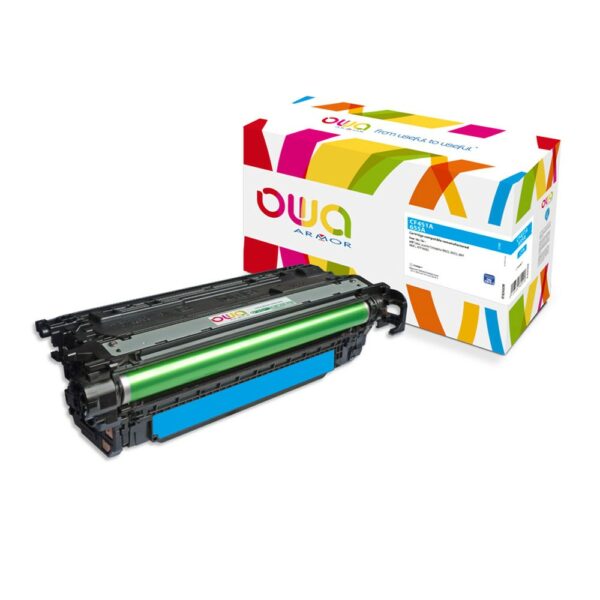 Cartouche Laser OWA remanufacturée compatible HP CF451A - Cyan - 10500p