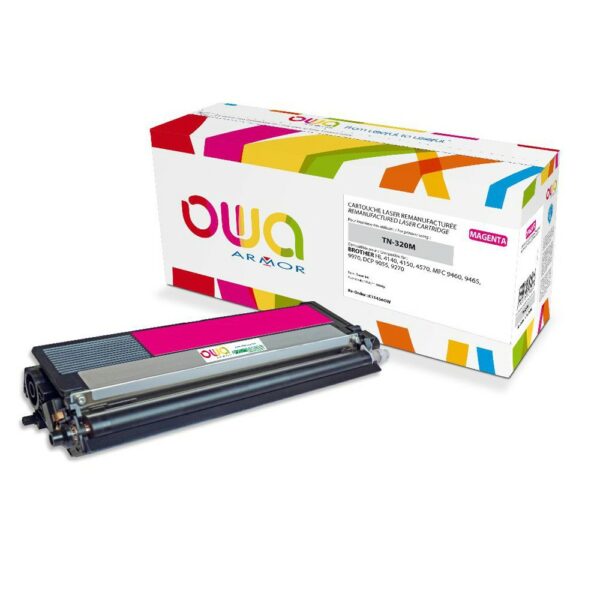 Cartouche Laser OWA remanufacturée compatible BROTHER TN-320M - Magenta - 1500p