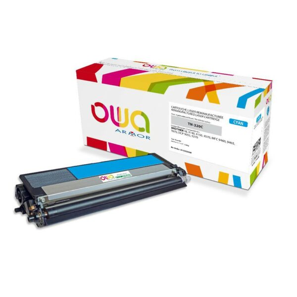 Cartouche Laser OWA remanufacturée compatible BROTHER TN-320C - Cyan - 1500p