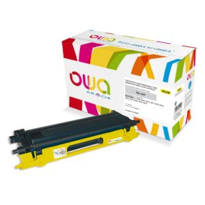 Cartouche Laser OWA remanufacturée compatible BROTHER TN-135Y - Jaune - 4000p