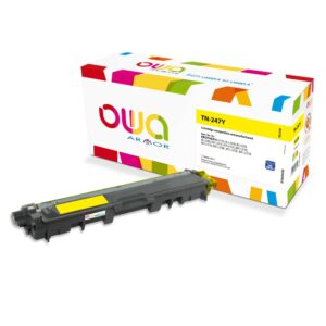 Cartouche Laser OWA remanufacturée compatible BROTHER TN-247Y - Jaune - 2300p