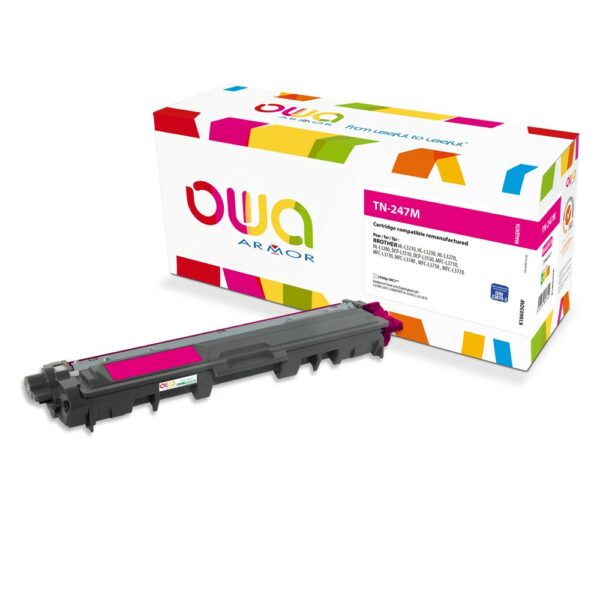 Cartouche Laser OWA remanufacturée compatible BROTHER TN-247M - Magenta - 2300p