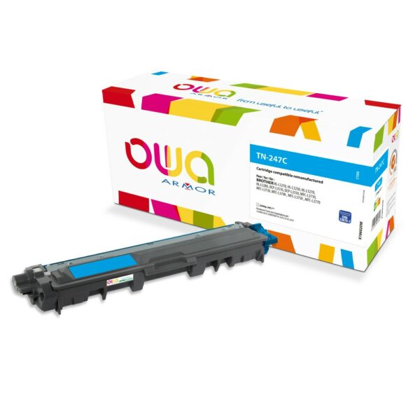 Cartouche Laser OWA remanufacturée compatible BROTHER TN-247C - Cyan - 2300p