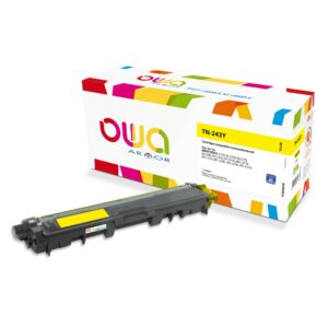 Cartouche Laser OWA remanufacturée compatible BROTHER TN-243Y - Jaune - 1000p