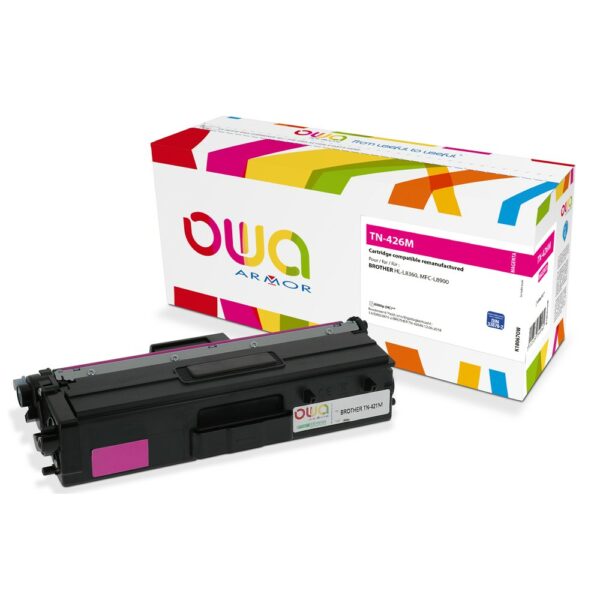Cartouche Laser OWA remanufacturée compatible BROTHER TN-426M - Magenta - 6500p