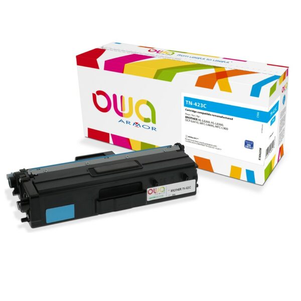 Cartouche Laser OWA remanufacturée compatible BROTHER TN-423C - Cyan - 4000p