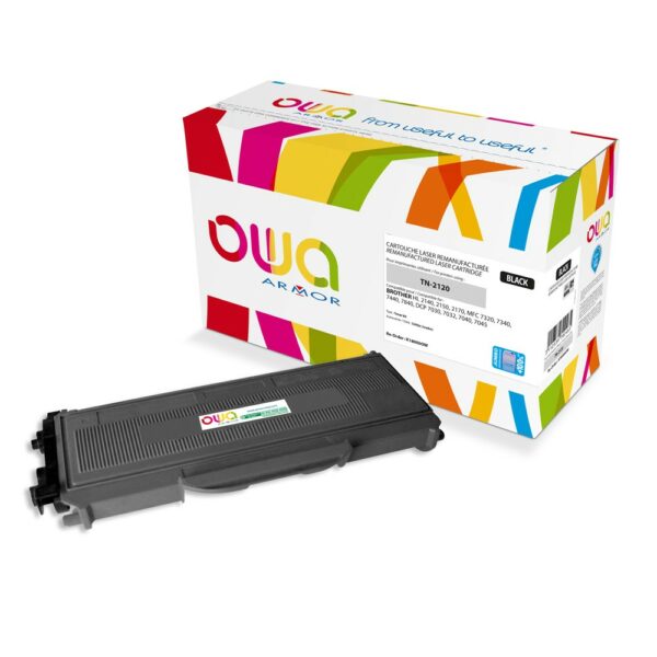 Cartouche Laser OWA remanufacturée compatible BROTHER TN-2120 - Noir - 5200p