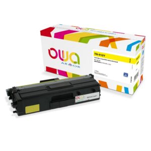 Cartouche Laser OWA remanufacturée compatible BROTHER TN-910Y - Jaune - 9000p