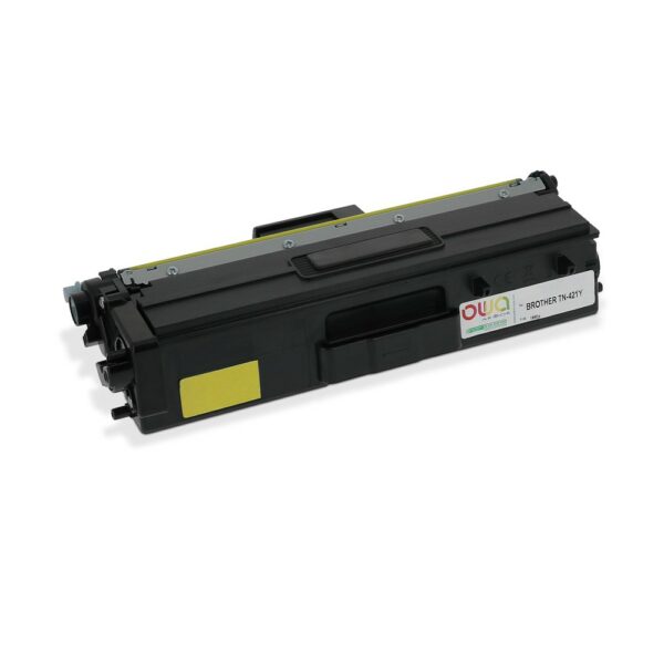 Cartouche Laser OWA remanufacturée compatible BROTHER TN-421Y - Jaune - 1800p
