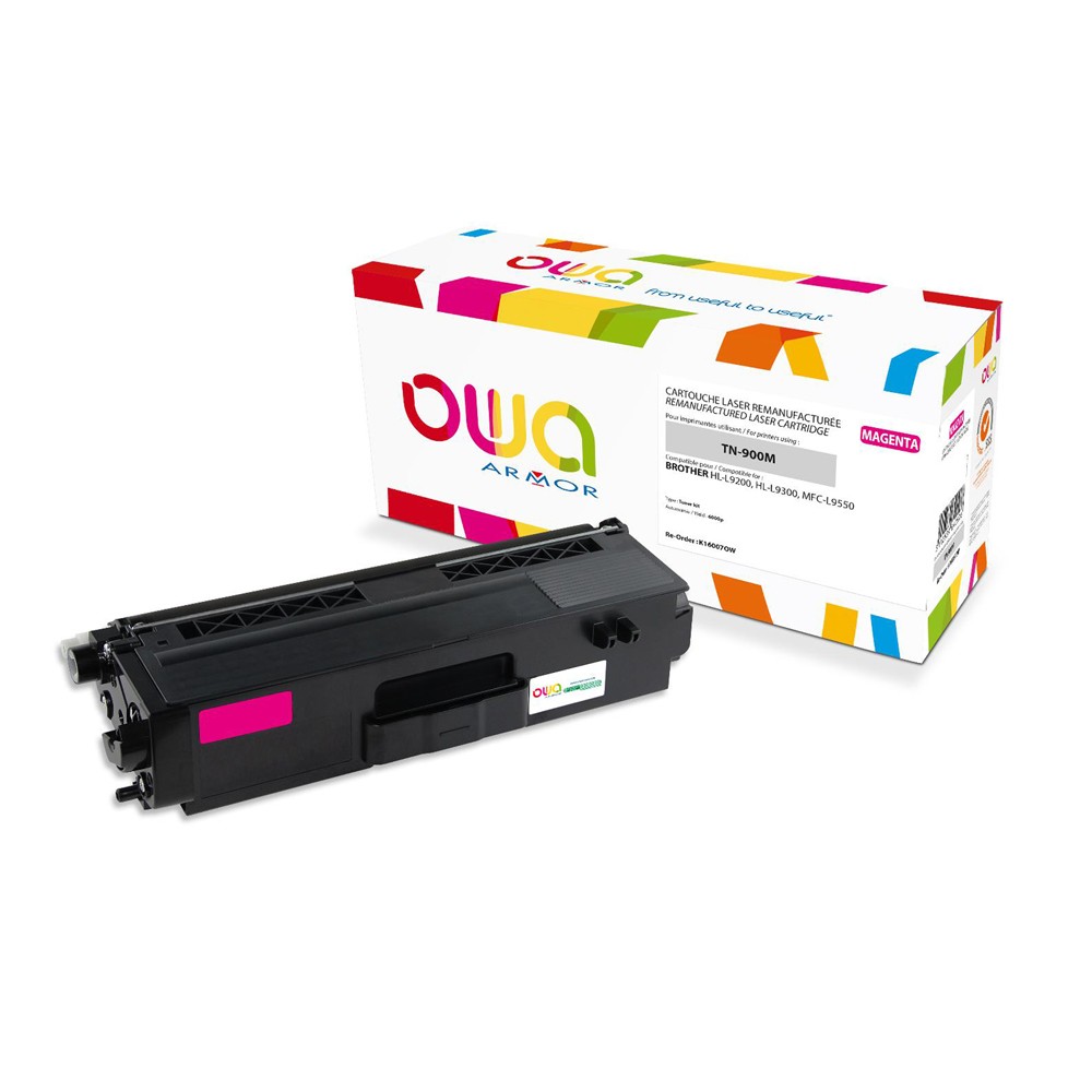Cartouche Laser OWA remanufacturée compatible BROTHER TN-900M - Magenta - 6000p