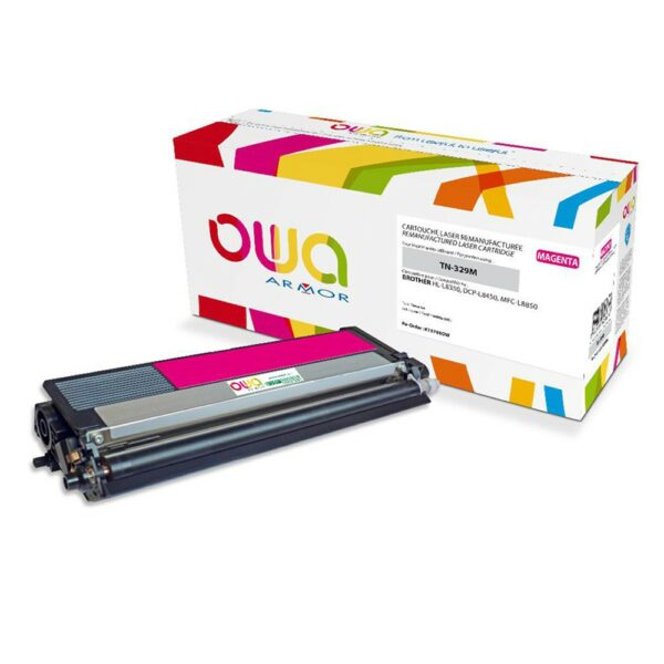 Cartouche Laser OWA remanufacturée compatible BROTHER TN-329M - Magenta - 6000p