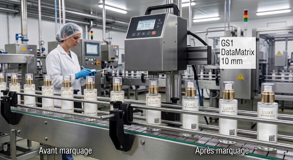 marquage code 2d gs1 ligne de conditionnement